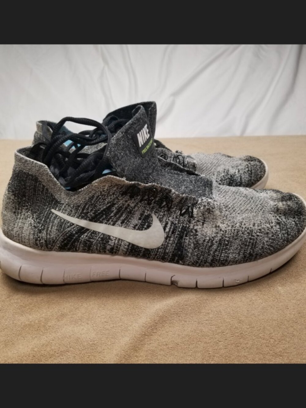 Nike Free RN Flyknit Mens Running Shoes Size 10 880843-003